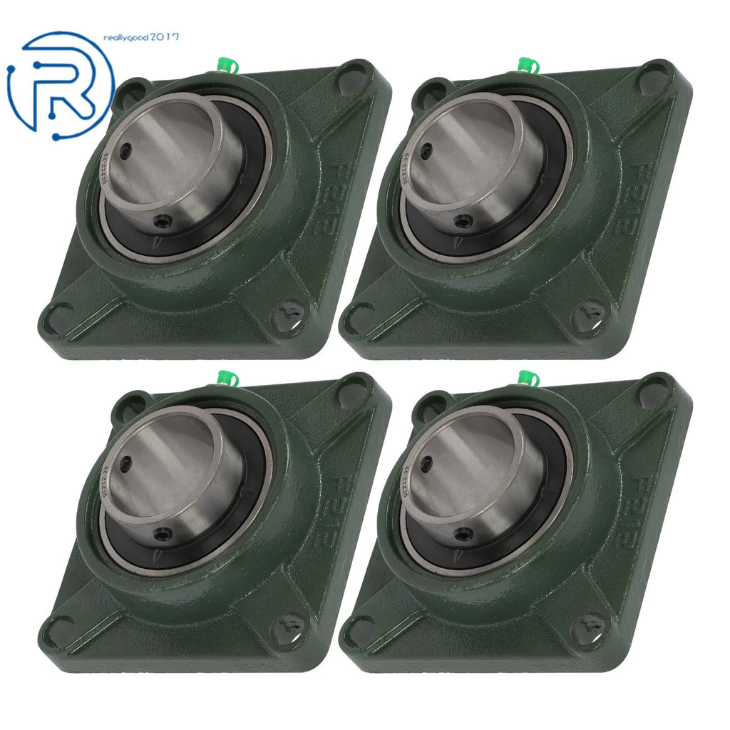 Set of 4 UCF212-39 Pillow Block Flange Bearings 2-7/16 Inch Bore