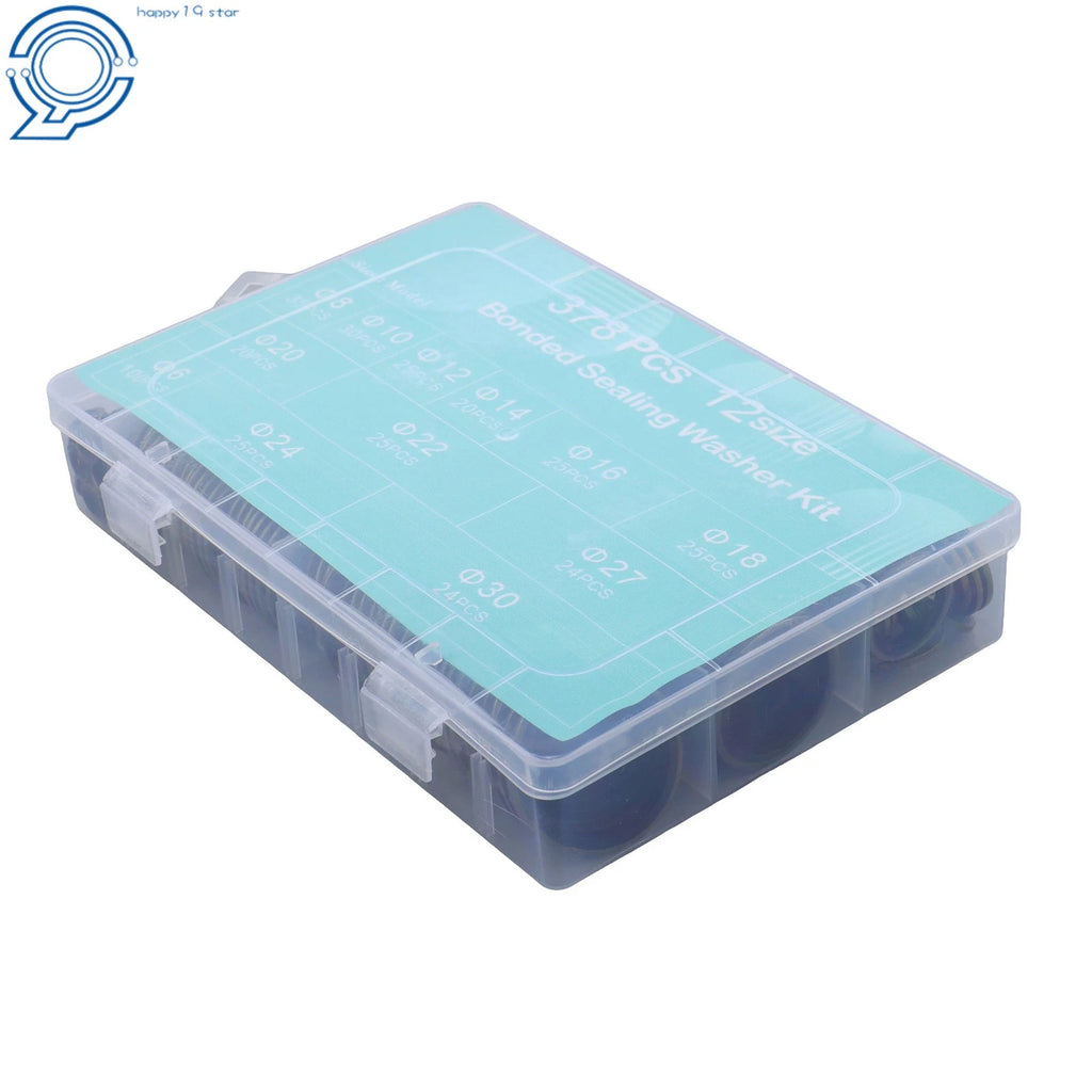 378 Piece Sealing Washer Kit for Multiple Makes and Models (M6-M30)
