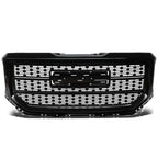 Front Bumper Grille for GMC Sierra 1500 Denali (2016–2018) Bright Black