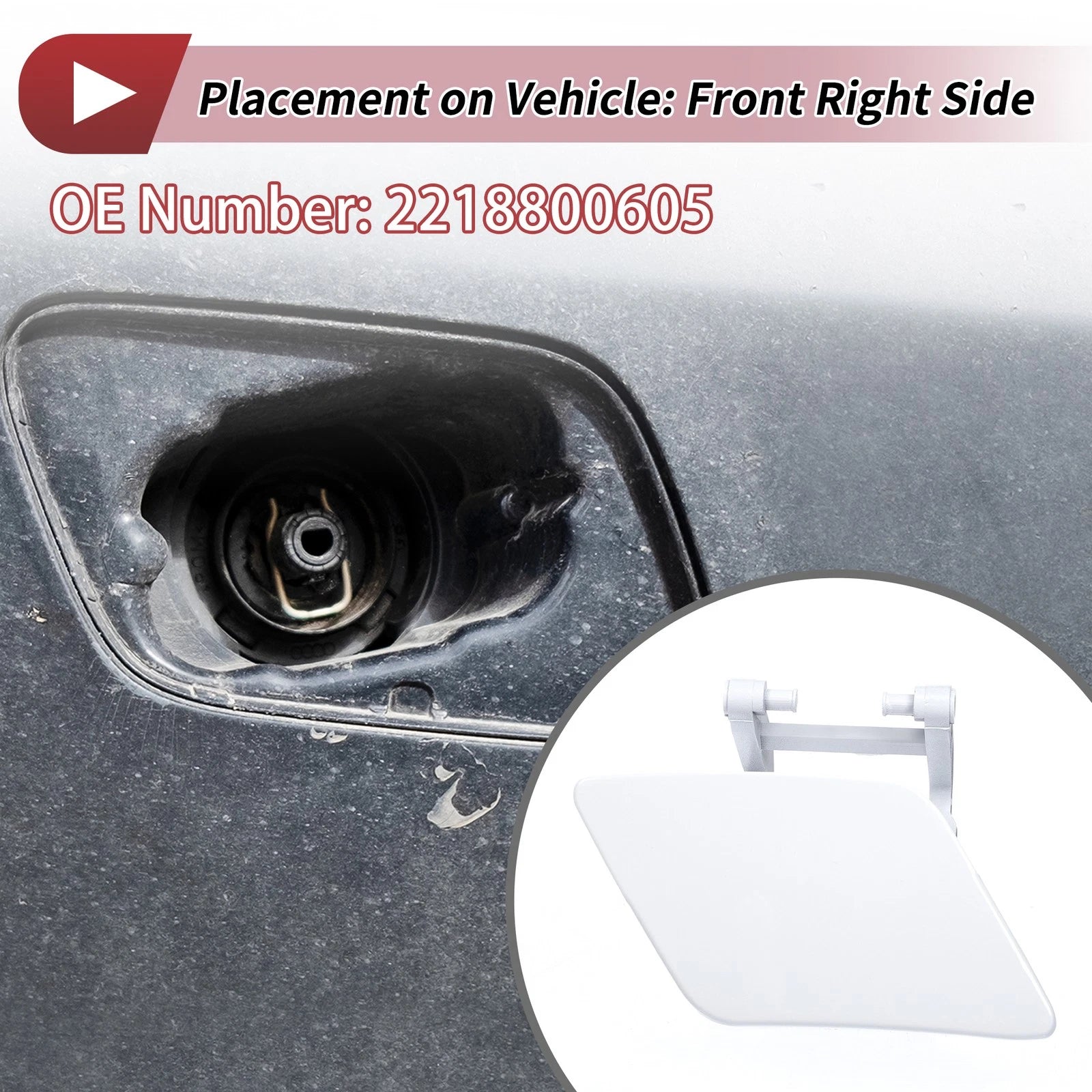 Bumper Headlight Washer Nozzle Cover Cap for Mercedes-Benz S63 (2014–2020)