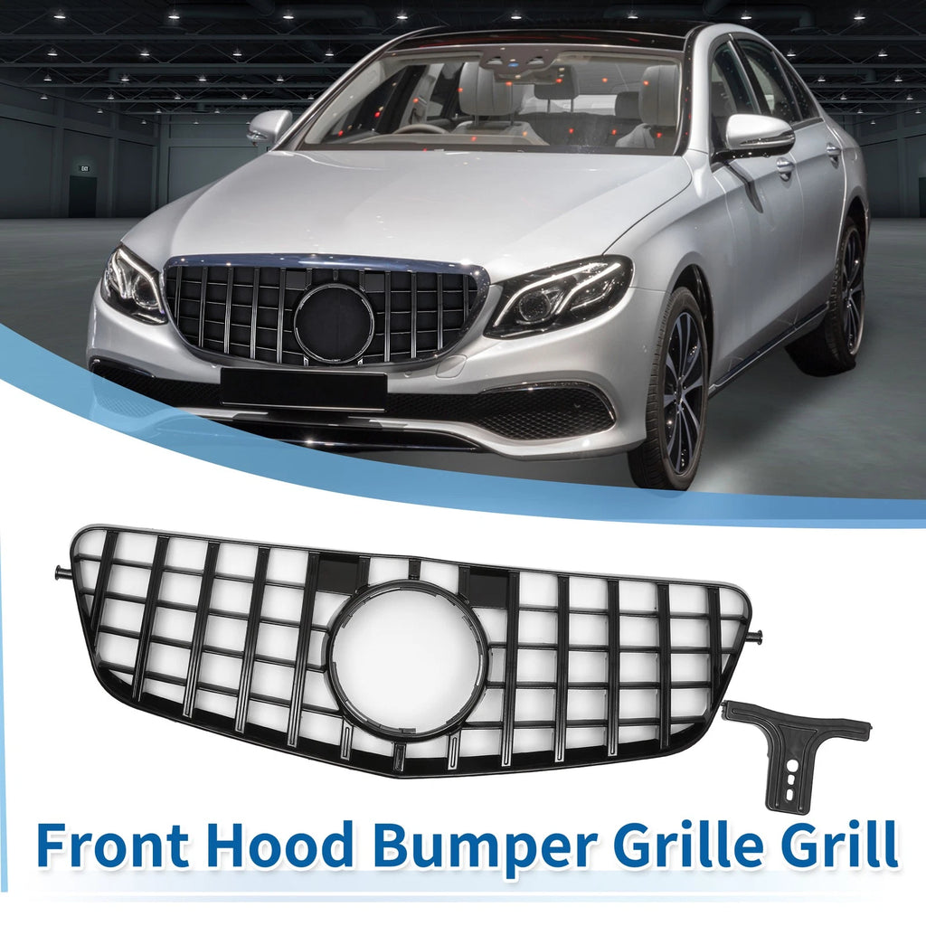 Front Upper Bumper Grille for Mercedes-Benz E300 (2009–2013) Black