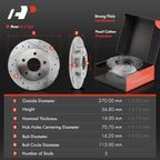 16x Drilled Brake Rotors & Pads with Calipers for Chevy Impala