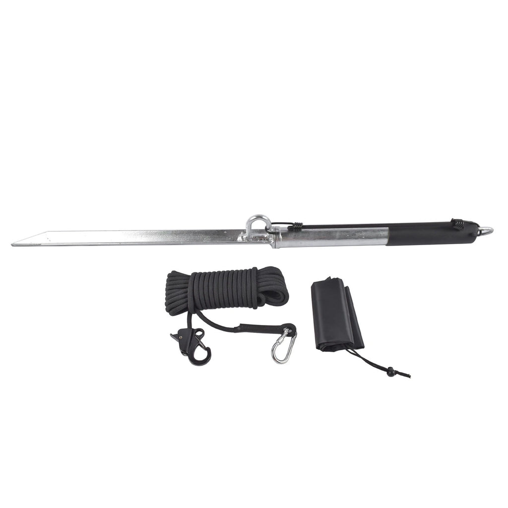 39'' Boat Anchor Pole with 50Ft Line and Hook for Shallow Water