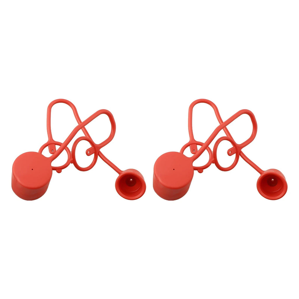 Set of 2 Hydraulic Coupler Dust Covers - Red Color
