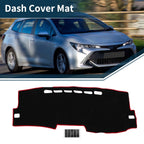 Dashboard Cover Mat for Toyota Corolla (2007–2012) Black Red 1 Set