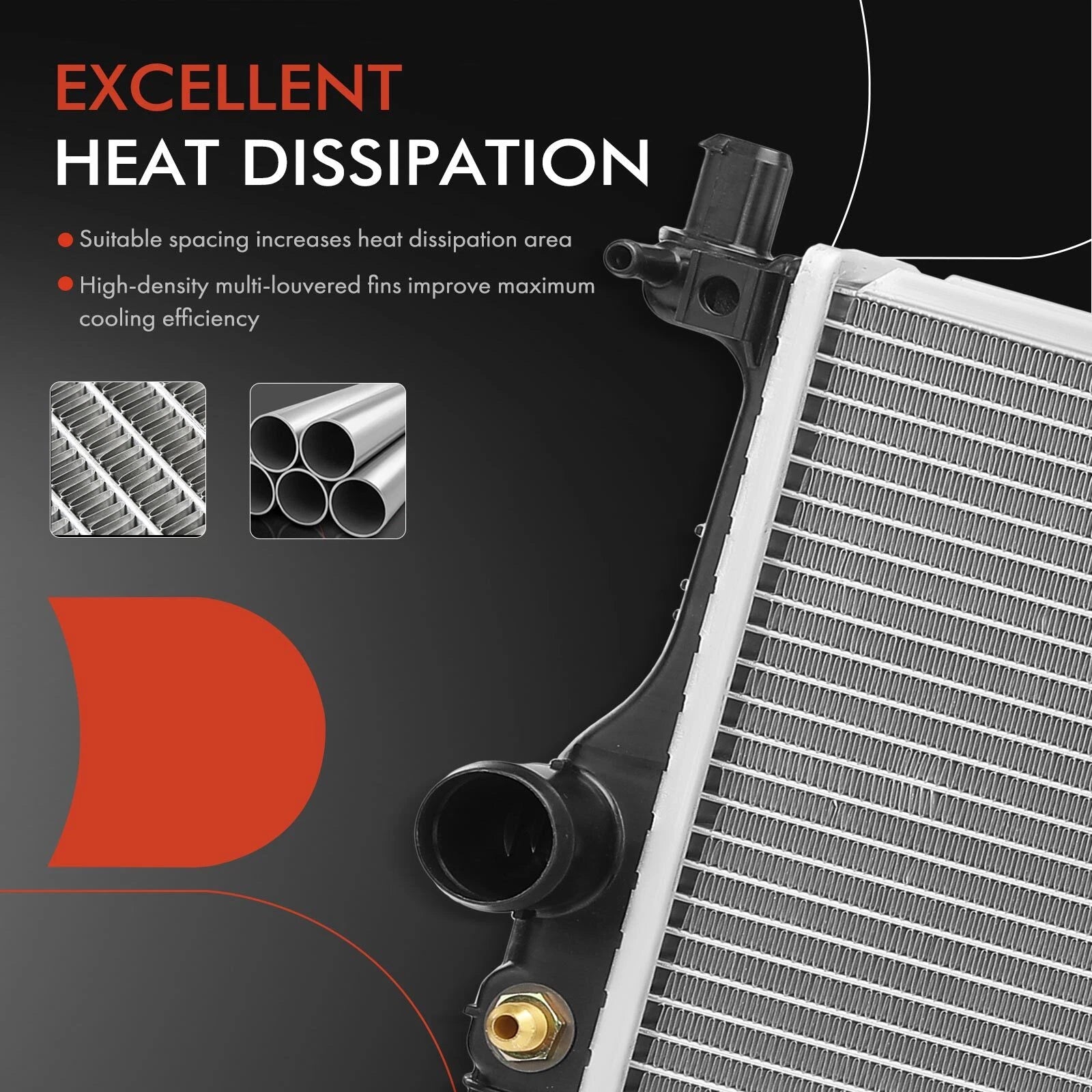 Radiator with Transmission Oil Cooler for Benz ML63 AMG (2007–2011)