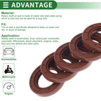 Set of 5 Oil Seal Rotary Shaft Seal FKM Rubber 26x42x7mm