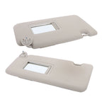 Set of 2 Gray Side Sun Visors for Nissan Versa (2007-2012) W/Mirror