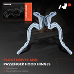 2Pcs Hood Hinge for Kia Forte/Forte5/Forte Koup (2014–2018)