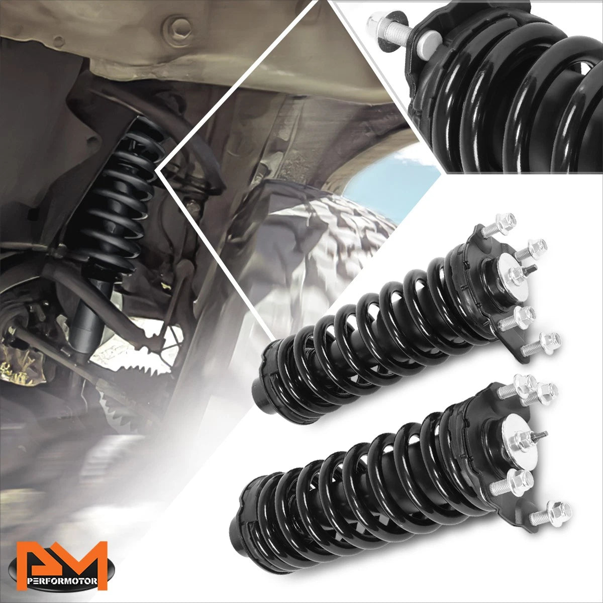 Complete Front Struts Assembly w/Coil Springs for Jeep Liberty/Dodge Nitro (2002–2012)