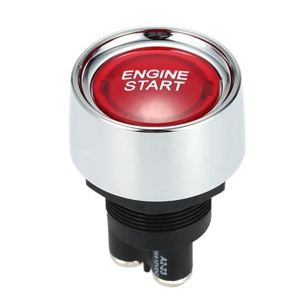 Red Illuminated Engine Start Push Button Switch for Universal DC12-24V