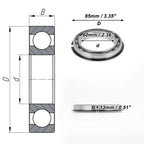 Deep Groove Ball Bearing 6912NR for Scooter Skateboard Wheel (P0 60x85x13mm)