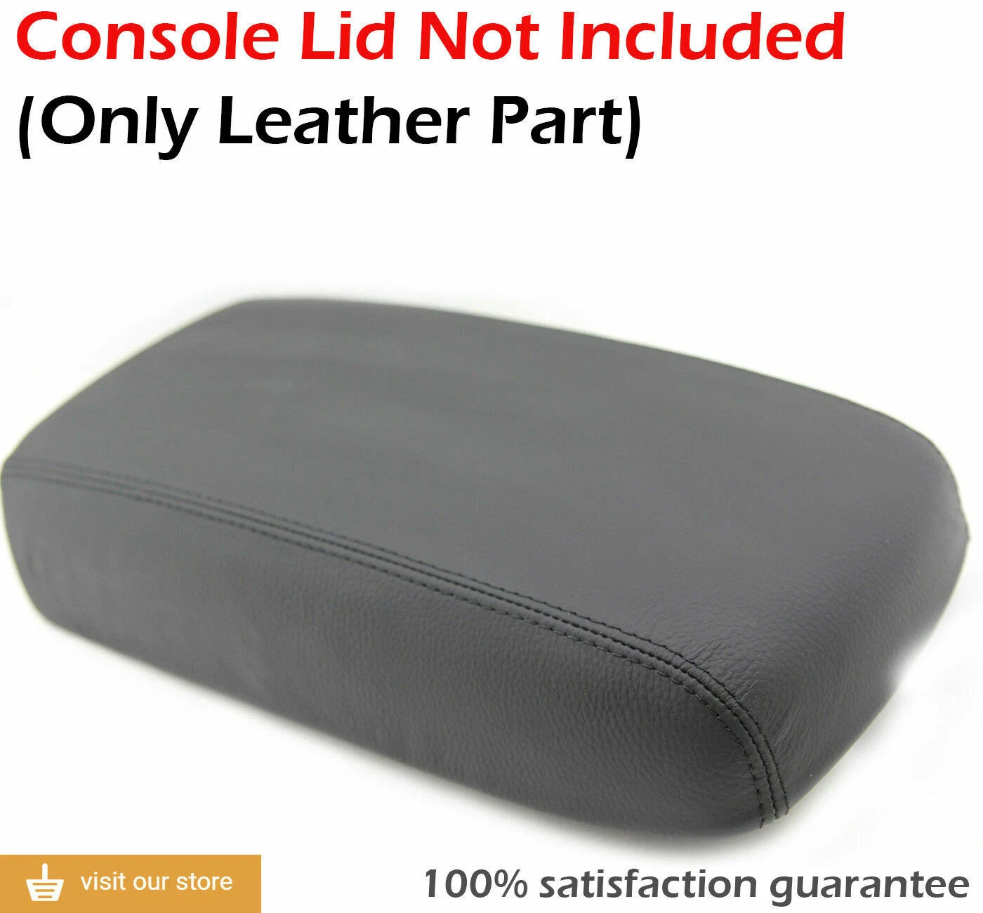Leather Console Lid Armrest Cover for Nissan Murano (2009–2014) Black