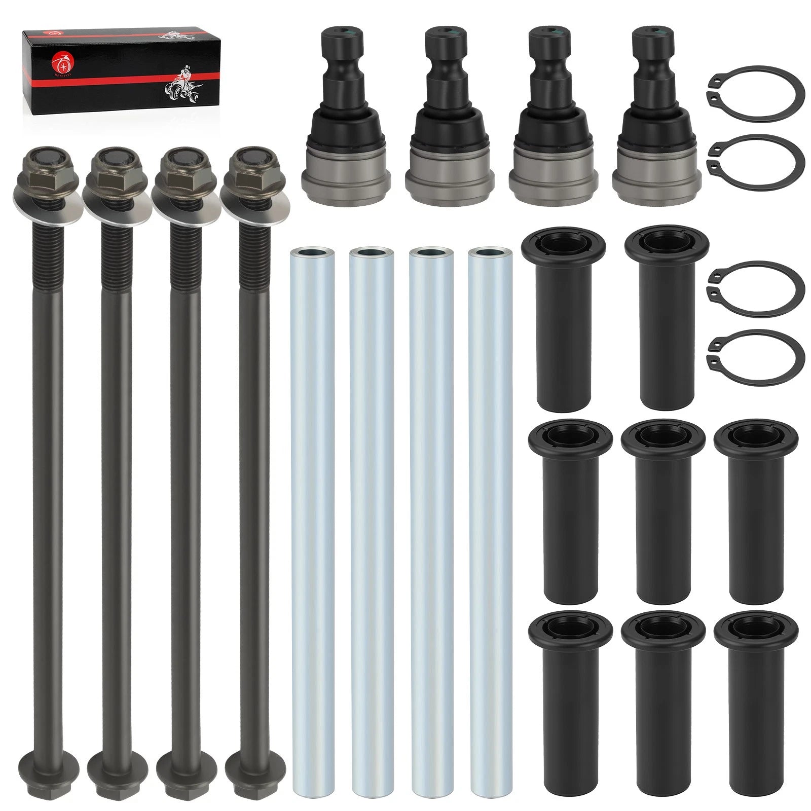 Set of 2 Front Upper A Arm Pivot Shaft Bushing Ball Joints for Polaris RZR 570 (2012–2022)