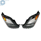 Set of 2 Black Halogen Headlights for Toyota Prius (2006–2009)