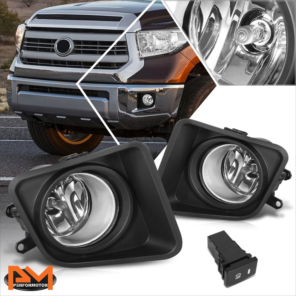 Clear Lens Fog Lights for Toyota Tundra (2014–2021) w/Switch & Bezel