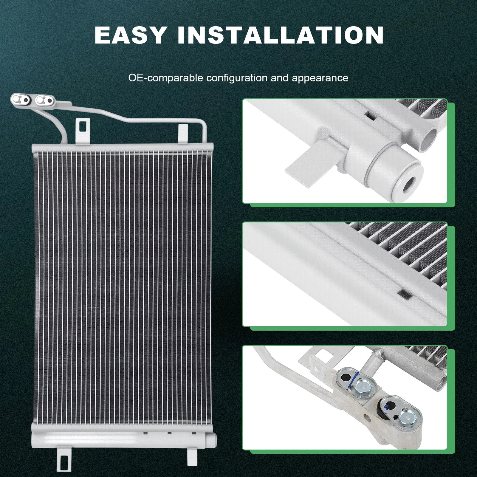 AC Condenser for Ford Fusion, Lincoln MKZ, Mercury Milan (2010–2012)