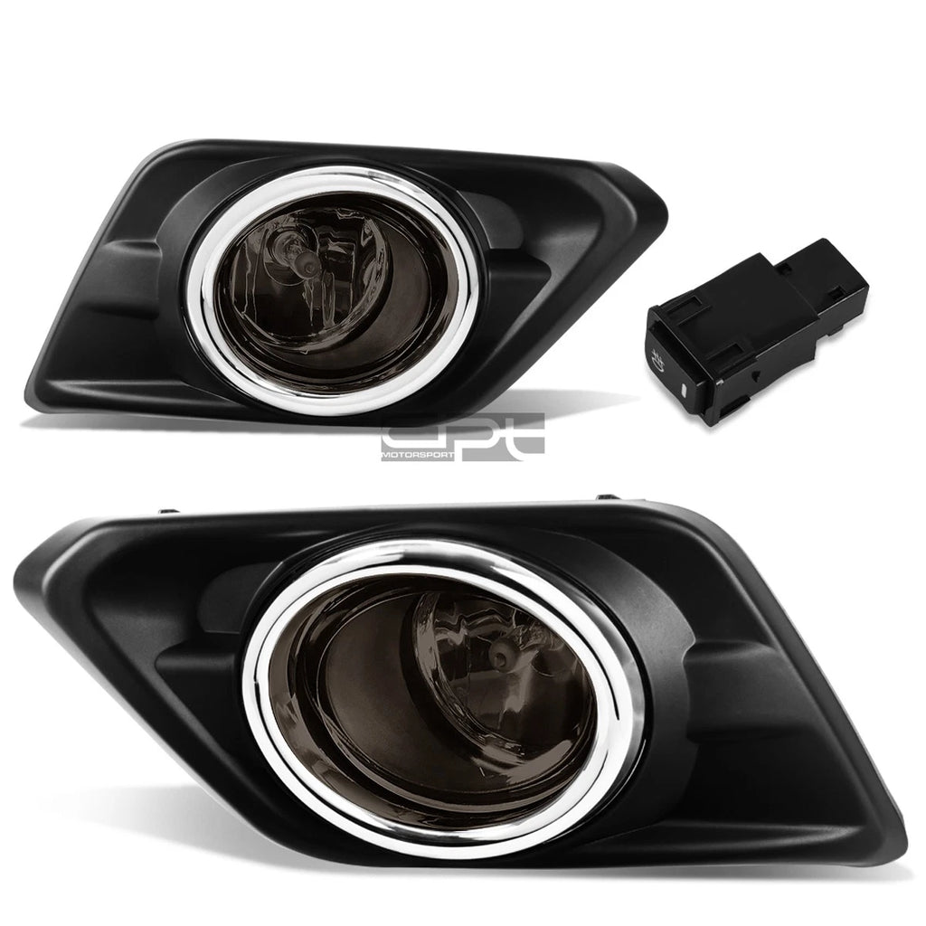 Fog Light Lamp Set for Nissan Rogue (2014–2016) - Smoked Lens, Switch, Bezel