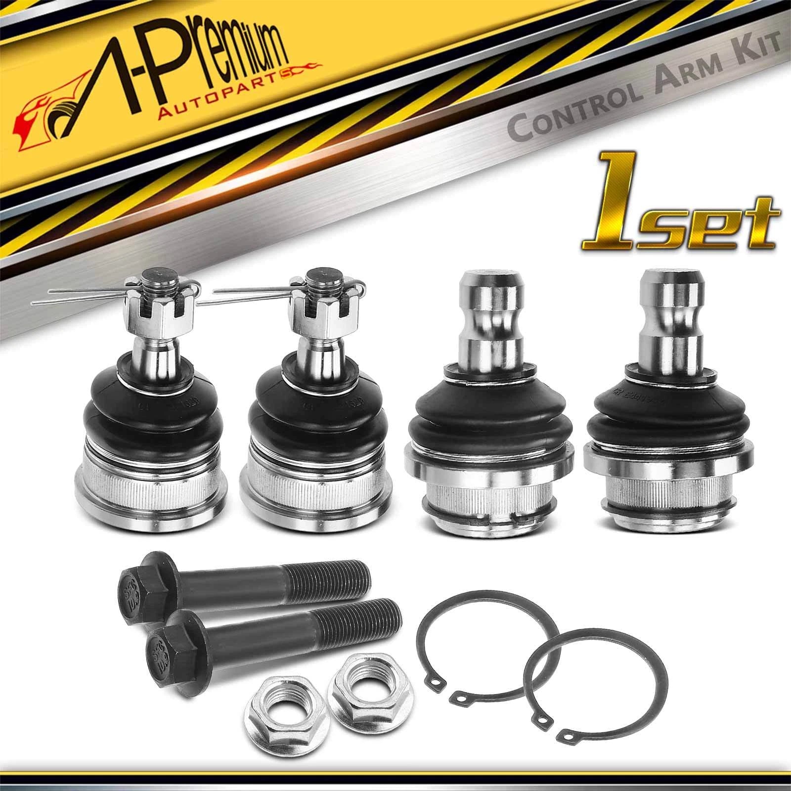 Set of 4 Front Upper & Lower Ball Joints for Nissan Frontier Pathfinder (2005–2015)