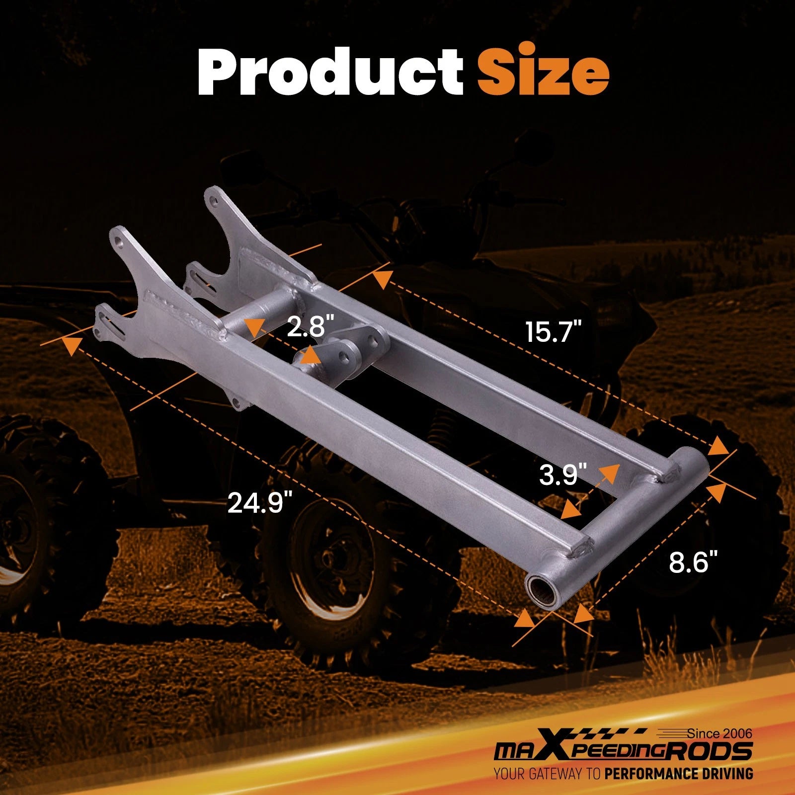 Swingarm for Yamaha Banshee YFZ350 (1987–2006) Extended Carrier