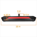 Trailer Tow Hitch Step Bar for Universal Fit 2" Receiver (35"L x 6.25"W)