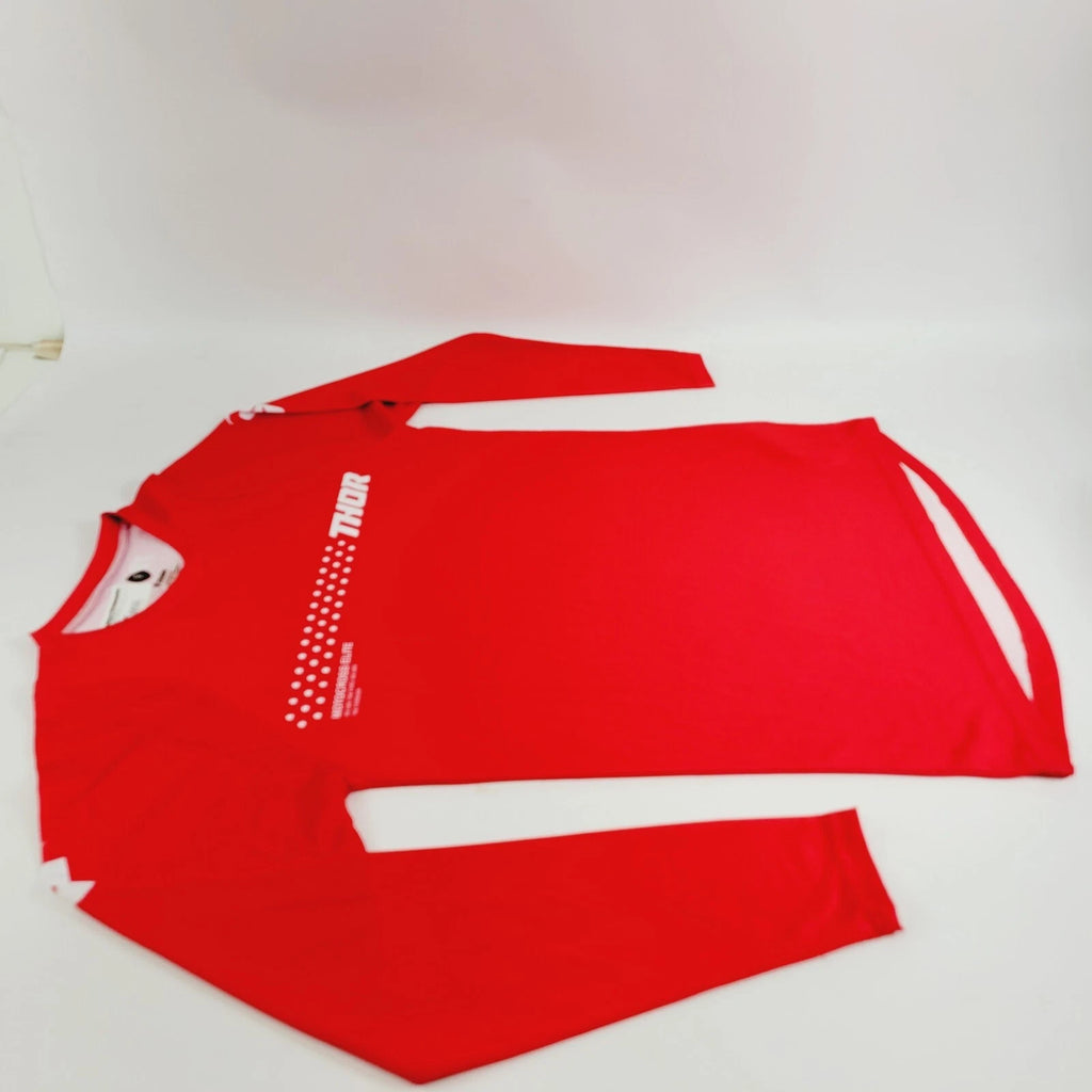 Thor 22 Sector Minimal Jersey for Motocross (Small, Red, Long Sleeve)