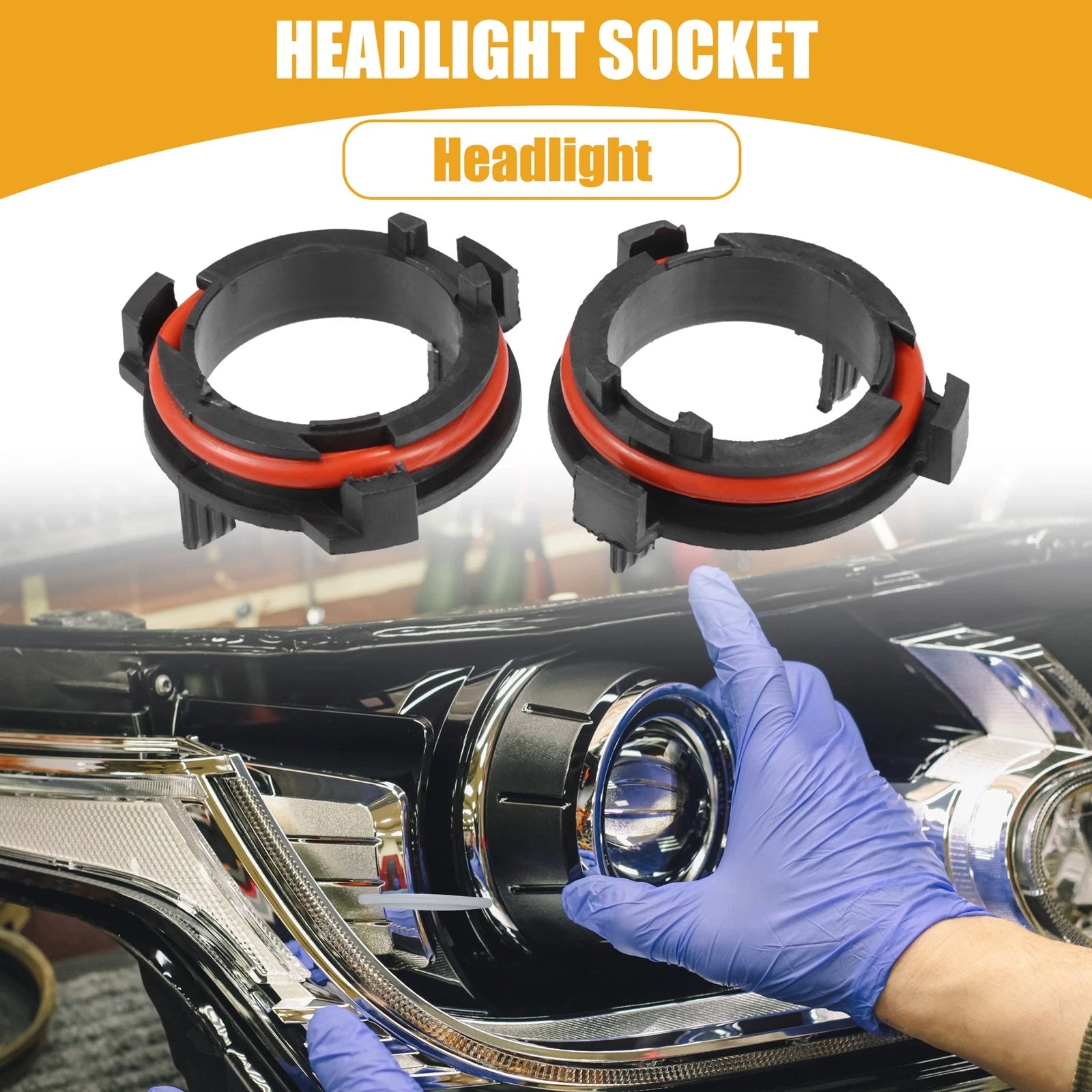 1 Pair LED Headlight Bulb Retainer Holder for Honda 
