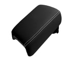 Leather Console Lid Armrest Cover for Chevrolet Malibu (2013–2015) White Stitch