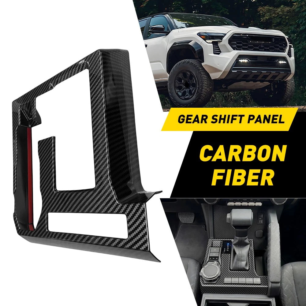 Carbon Fiber Gear Shift Panel Cover Sticker for Toyota Tacoma (2024–2026)