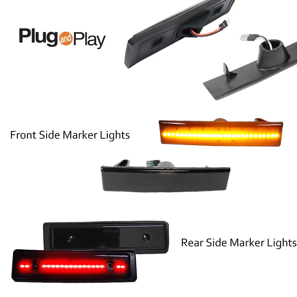 Set of 2 Smoke LED Bumper Side Marker Signal Lights for Toyota Celica