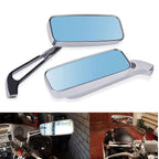 Rectangle Motorcycle Mirrors for Harley Cruiser Bobber Chopper Softail Sportster
