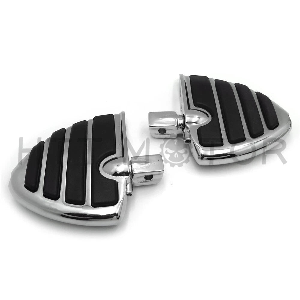 Chrome Wing Mini Floorboards w/ Adapters for Suzuki Marauder 1600 (2000–2005)