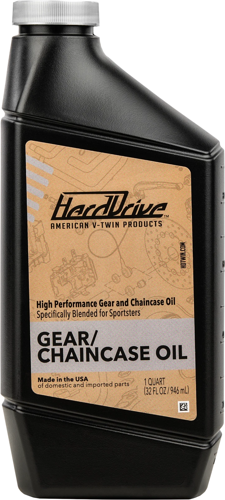 1 Qt HARDDRIVE Gear/Chain Case Oil for Harley V-Twin (1971–Present)