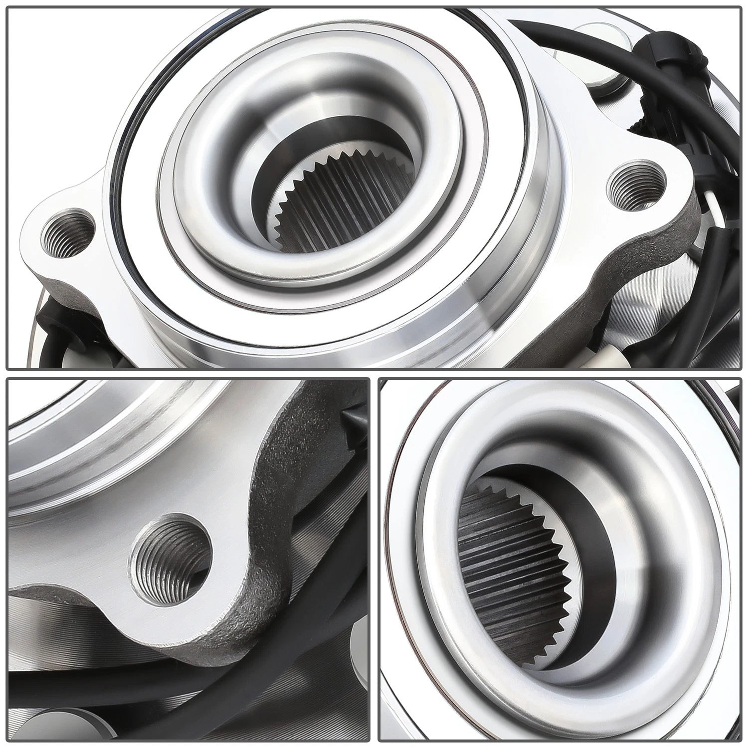Front Wheel Bearing & Hub w/ ABS for Avalanche Silverado Sierra Yukon XL (2001–2007)