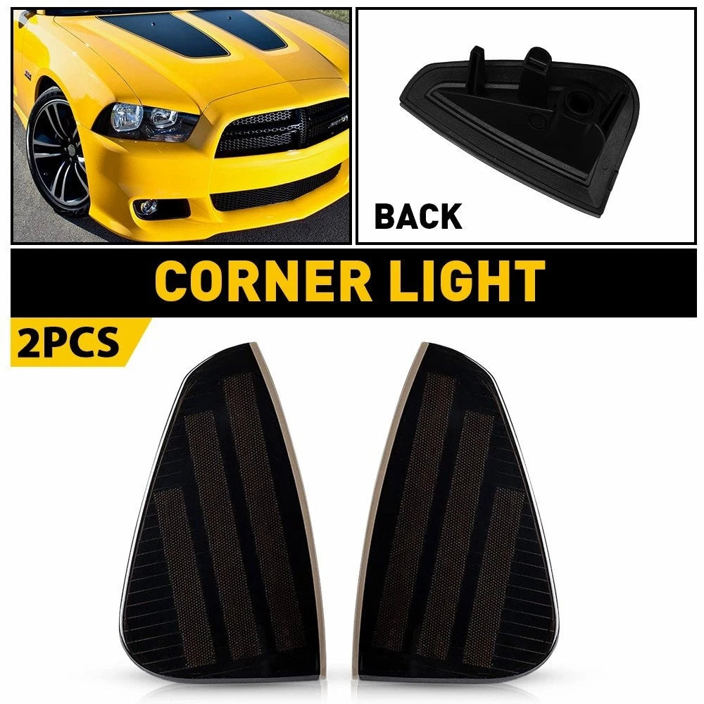 Smoked Lens Corner Marker Parking Signal Lights for Dodge Charger (2006–2010)