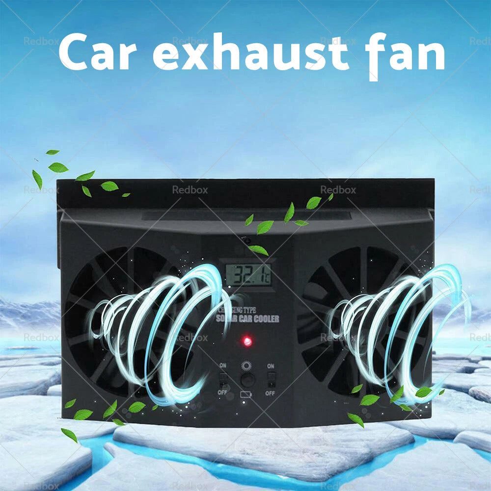 Solar Powered Car Cooling Fan for Universal Vehicles
