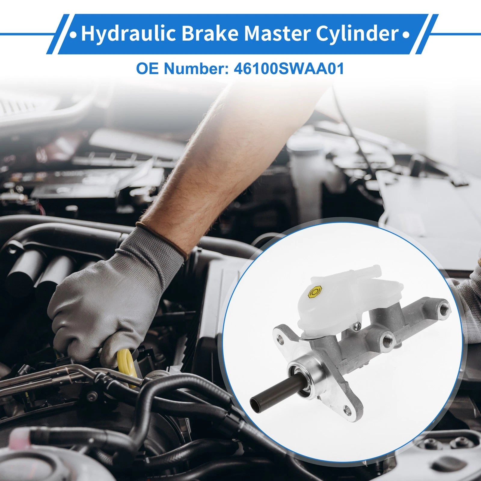 Brake Master Cylinder with Reservoir No. 46100SWAA01 for Honda CR-V (2007–2011)