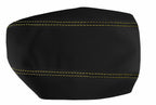 Leather Console Lid Armrest Cover for Honda Civic (2006–2011) Yellow Stitch