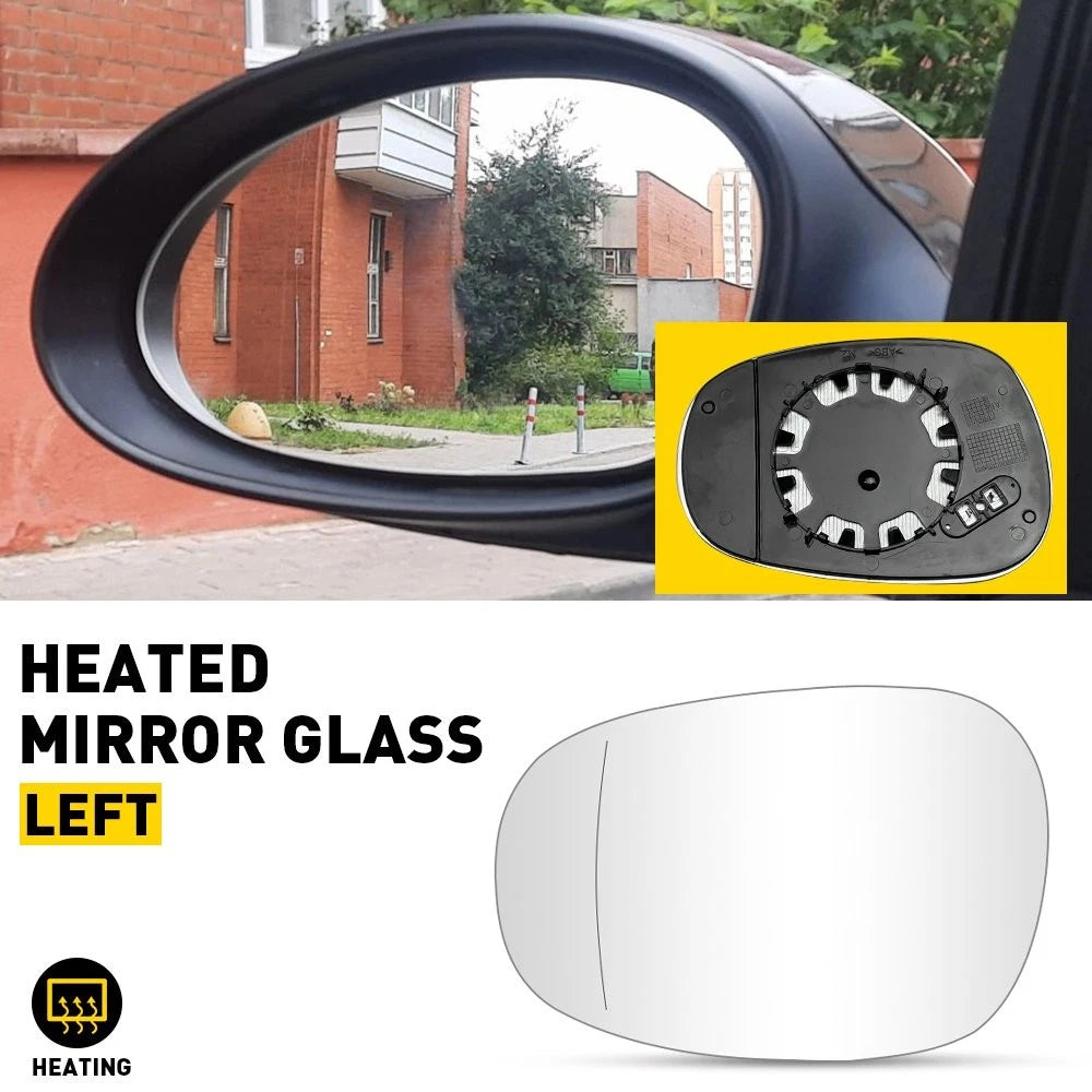 Heated Mirror Glass w/ Backing Left Side LH for BMW 335i 135i 128i (2007–2013)