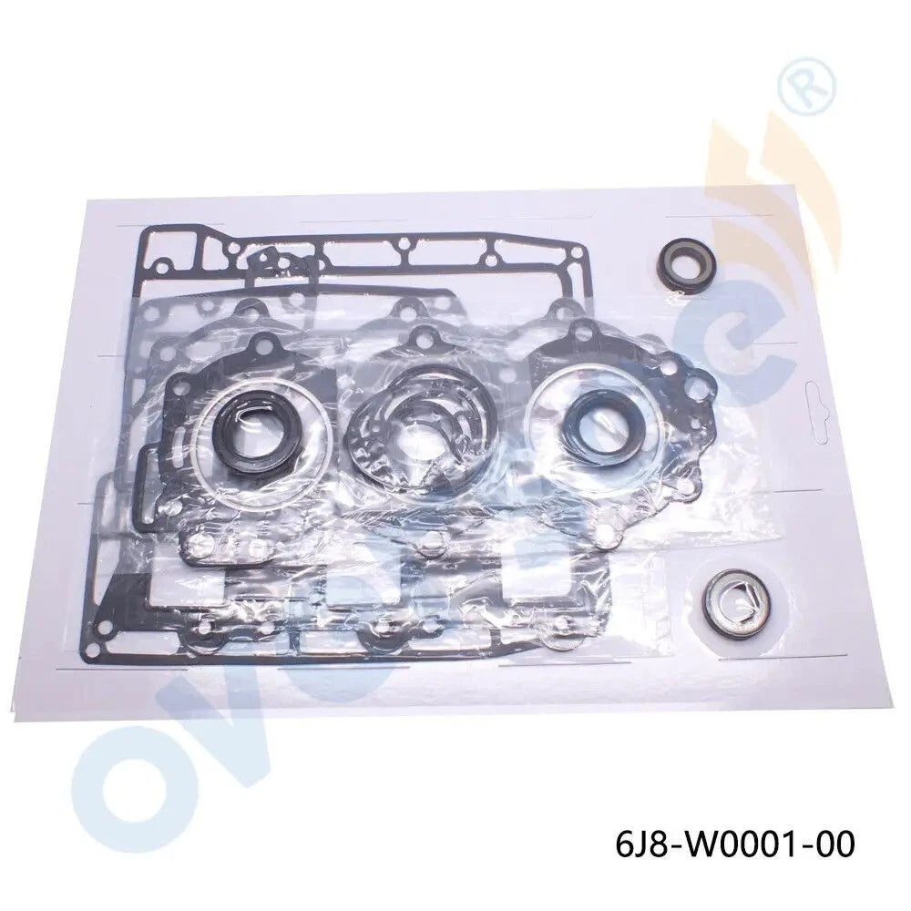 Outboard Gasket Set Kit for Yamaha 25HP-30HP 3Cyl (6J8-W0001-00)