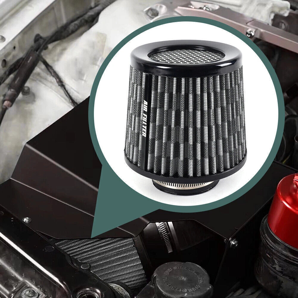 3" Carbon High Flow Inlet Cold Air Intake Cone Replacement Filter for