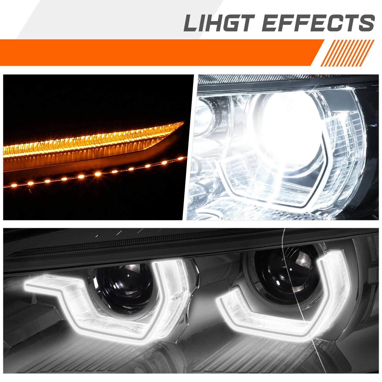 Projector Headlight LED for BMW X5 X6 (2014–2019) AFS HID Chrome