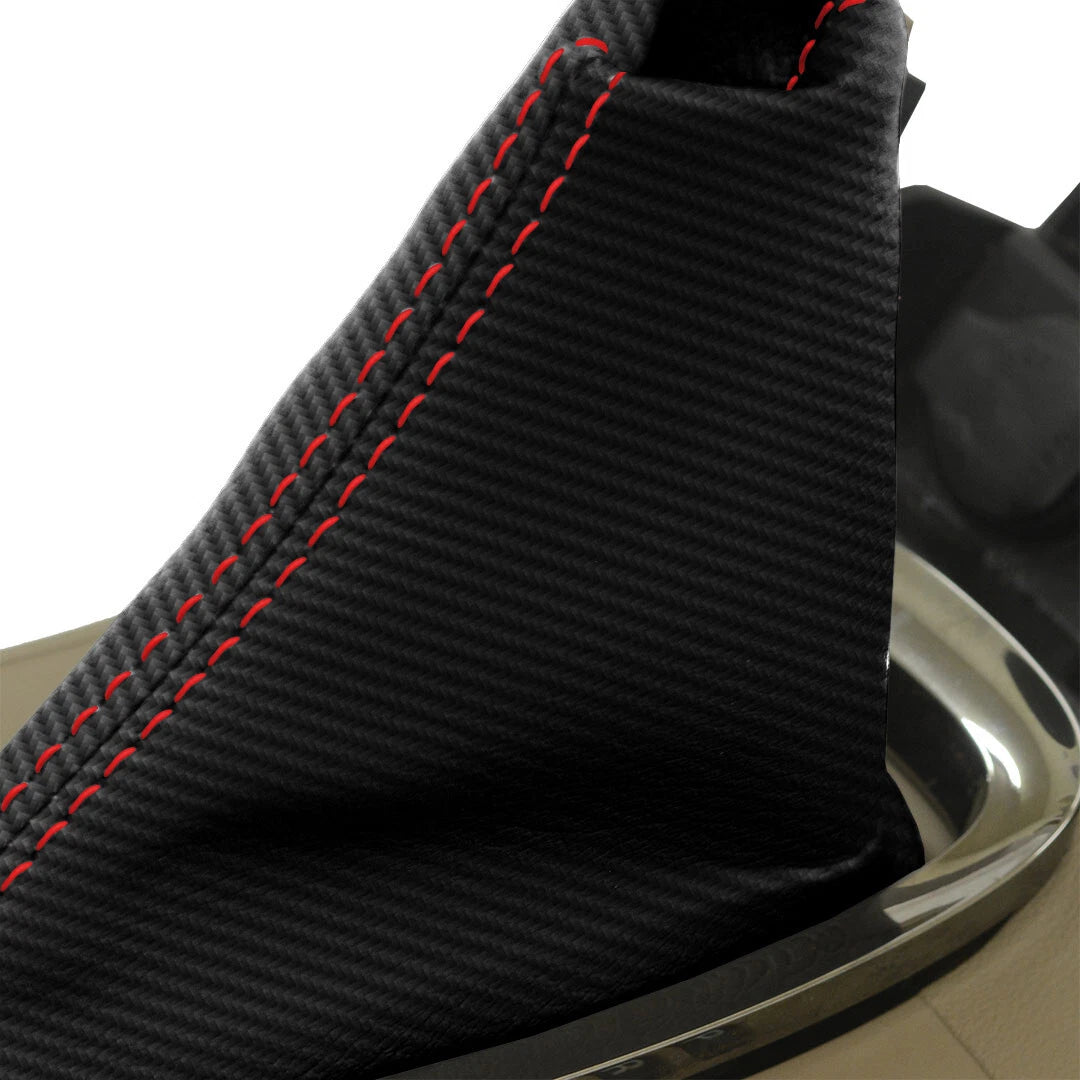 Automatic Shift Boot for Chevrolet Malibu (2008–2012) Red Stitch Carbon
