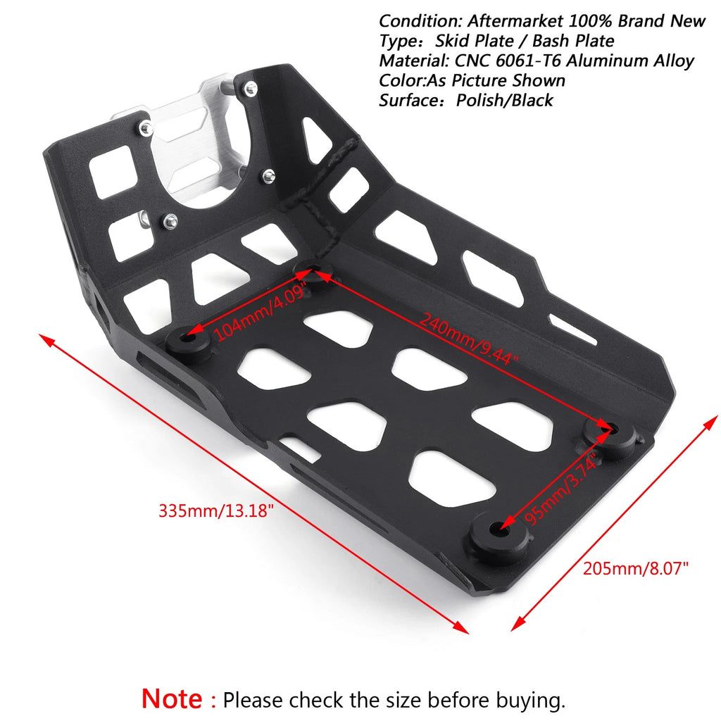 Aluminum Engine Chassis Skid Plate for BMW G310GS G310R (2017–2020)
