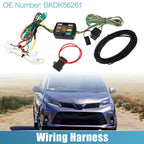 Set of 4 BKDK56261 4-Pin Trailer Wiring Harness for Toyota Sienna (2015–2020)