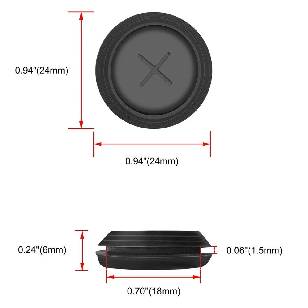Set of 6 Rubber Thermometer Grommets for Traeger Z Grills (2017–2023)