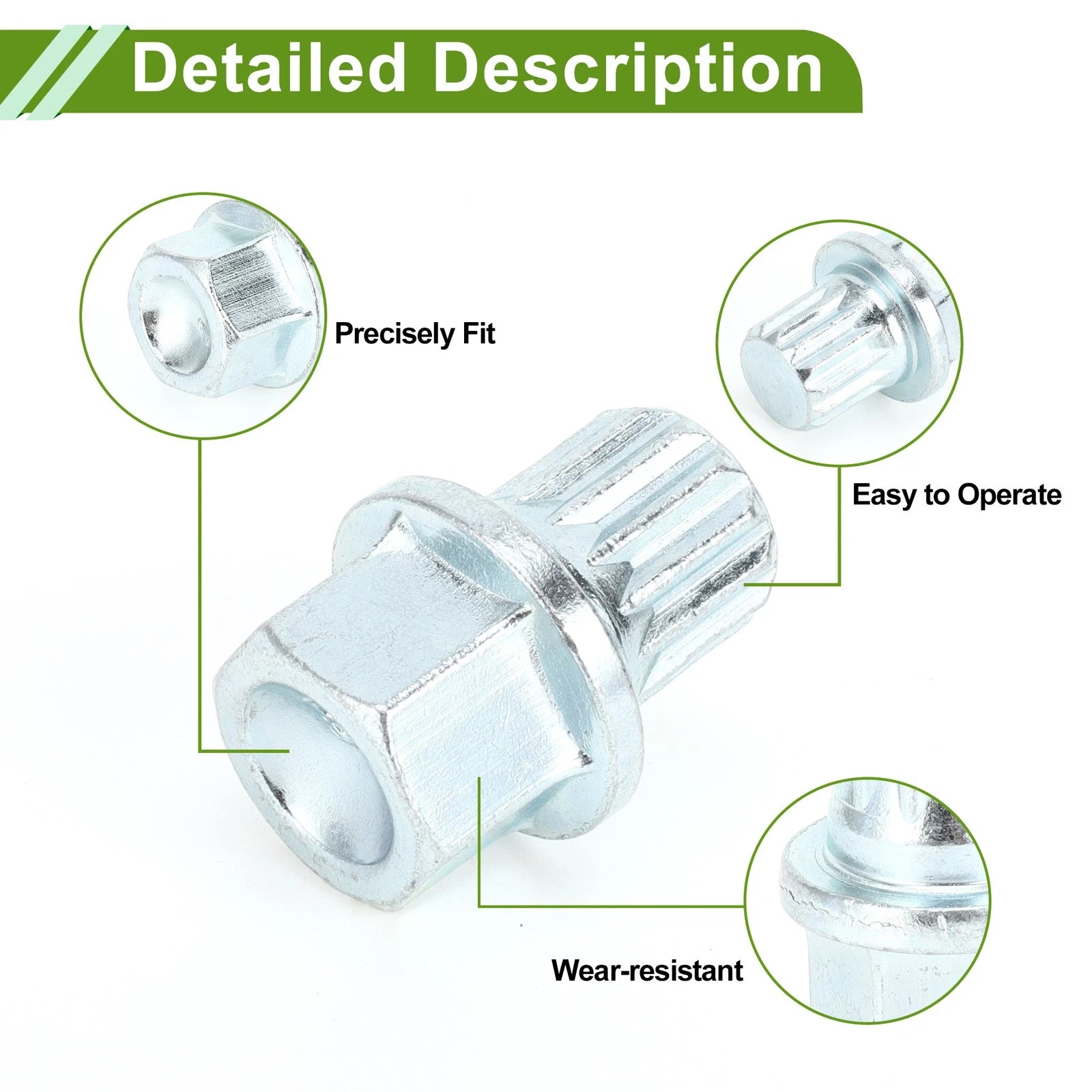 Set of 4 Wheel Lock Lug Nut Removal Key Socket 3/14PT for Audi VW