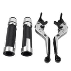 Silver Extendable Brake Clutch Levers & Handlebar Grips for Daytona 675 R