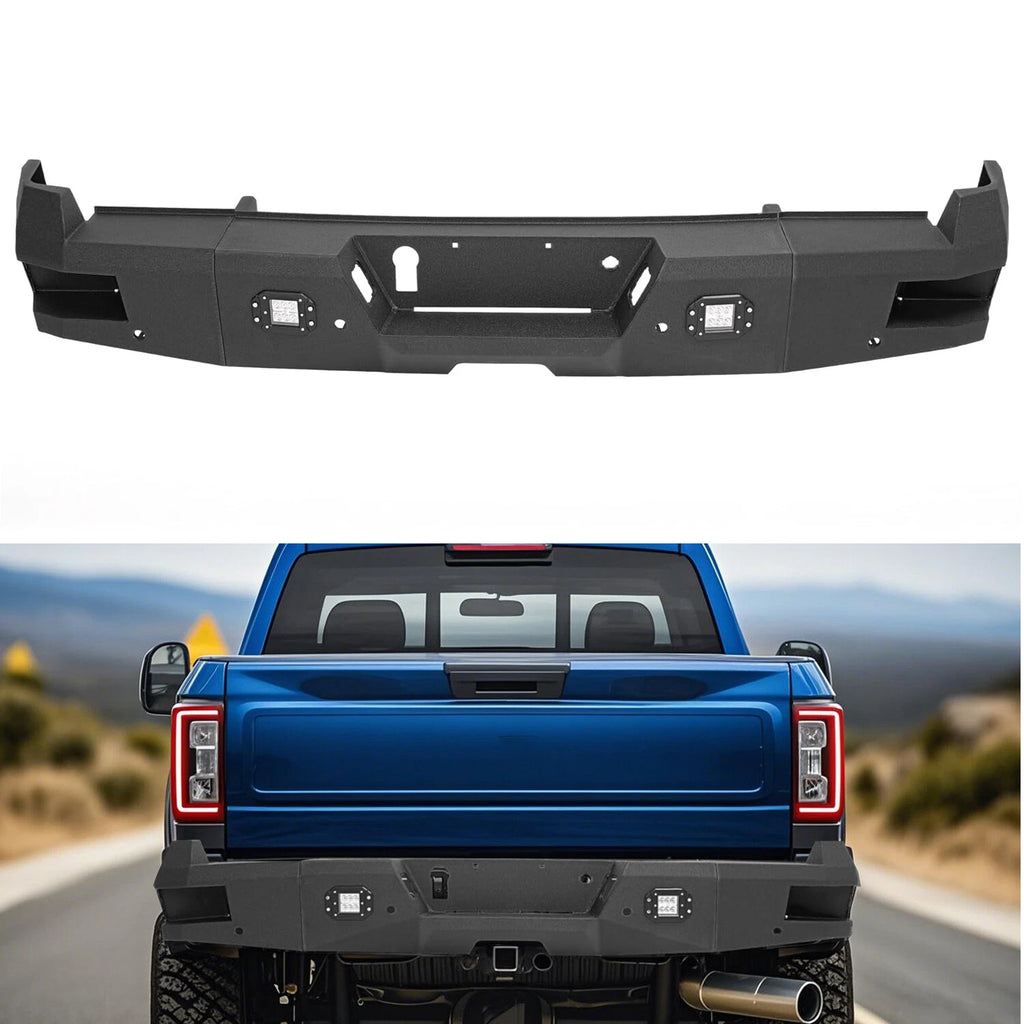 Rear Bumper Assembly for Ford F-250 F-350 Super Duty (2017–2023) W/ Sensor Hole