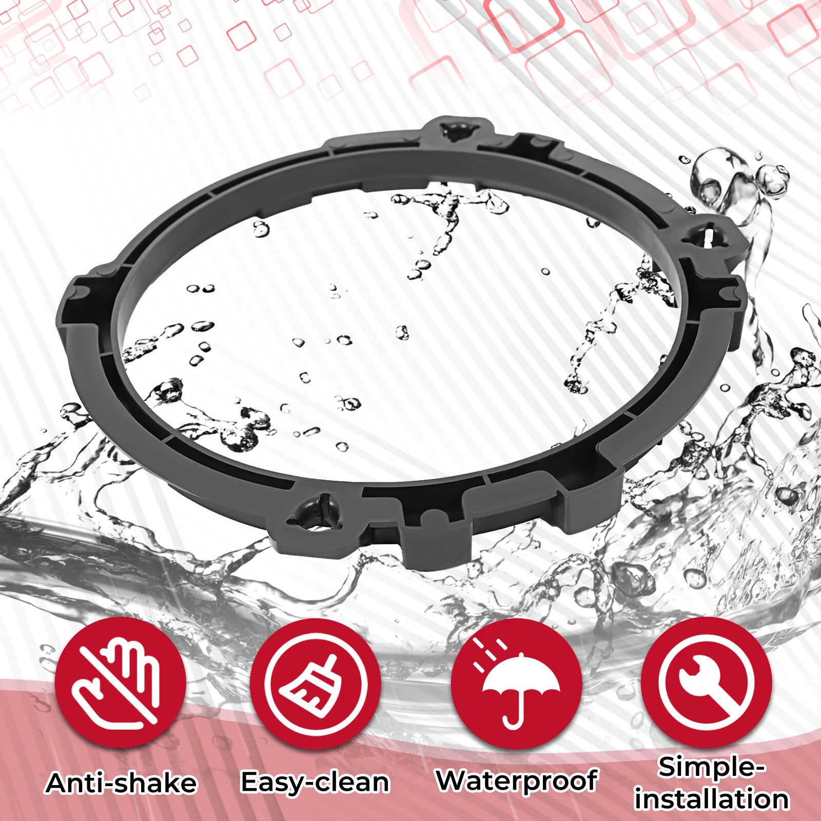 Set of 2 Headlight Bezel Mount Bracket Rings for Jeep Wrangler TJ (1997–2006)